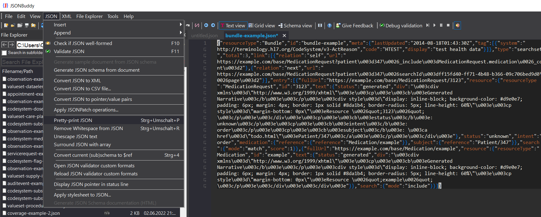 Prettify JSON data