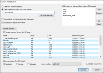 Convert JSON to CSV
